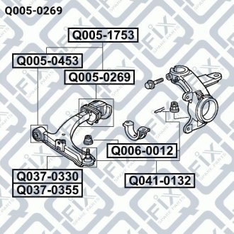 САЙЛЕНТБЛОК ЗАДНИЙ ПЕРЕДНЕГО Рычага Q-fix Q0050269