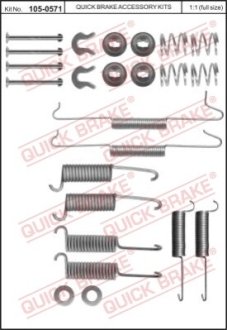 Комплект пружинок колодок стояночного гальма QUICK BRAKE 105-0571