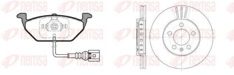 Комплект: 2 диска+ 4 колодки тормозных REMSA 8633.10