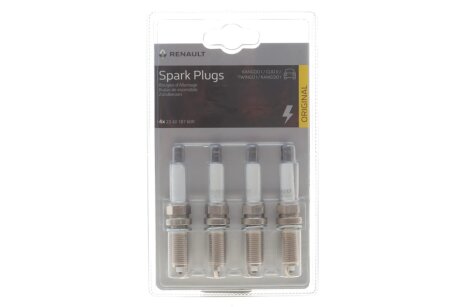 Свічка запалювання (к-кт 4шт.) Kangoo/Logan/Sandero 1.2i 01- RENAULT 7711940255
