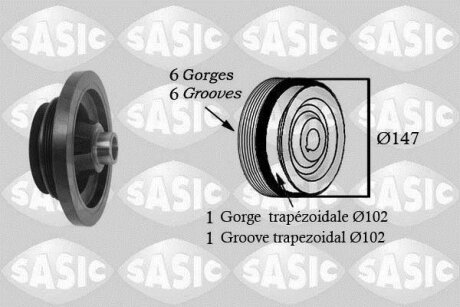 Шків колінчастого вала SASIC 2156060