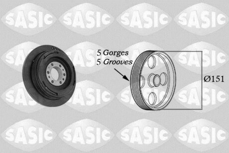 Шків колінчастого вала SASIC 2156080