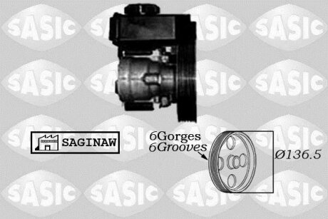 Насос гідропідсилювача рульового механізму SASIC 7070007