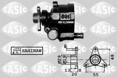 Насос гідропідсилювача рульового механізму SASIC 7074001