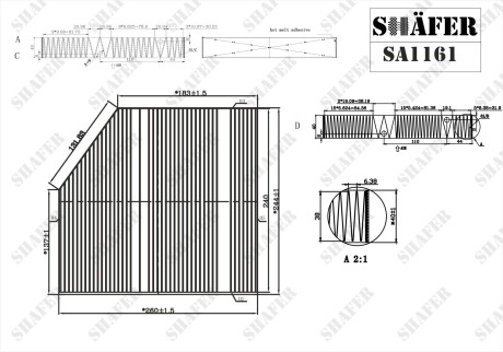 Фільтр салонний MB C, E, GLC, 1.5-4.0 SHAFER SA1161