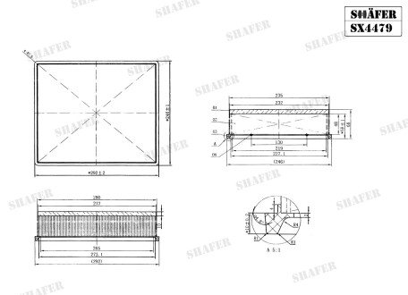 Фильтр воздушный VW Crafter 2.0D, Man Tge, SHAFER SX4479