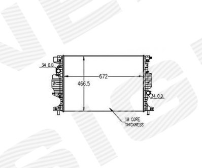 Радиатор FORD FUSION, 13 - 17 Signeda RA13321