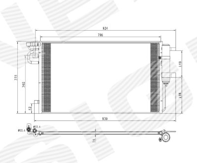 Радиатор кондиционера FORD C-MAX, 10.14 - 19 Signeda RC940764