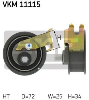 Ролик модуля натяжителя ремня SKF VKM 11115