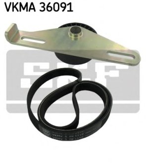 Роликовый модуль натяжителя ремня (ролик, ремень) SKF VKMA 36091