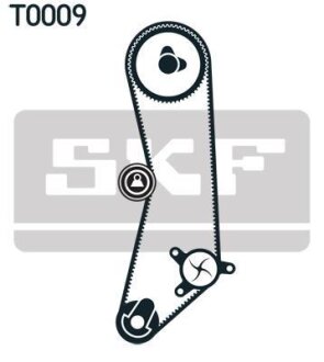Комплект ГРМ, пас+ролик+помпа SKF VKMC02200