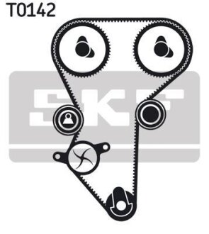 Комплект ГРМ, пас+ролик+помпа SKF VKMC03213