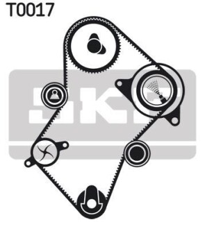 Комплект ременя ГРМ + помпа SKF VKMC 03241-2