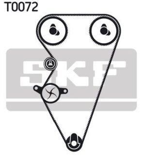 Комплект ГРМ, пас+ролик+помпа SKF VKMC07301
