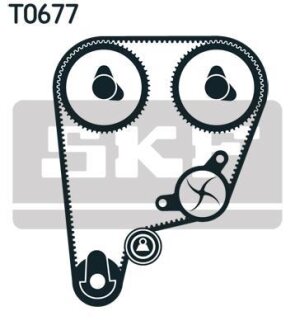 Комплект ГРМ, пас+ролик+помпа SKF VKMC93210
