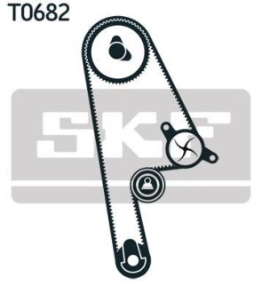 Роликовий модуль натягувача ременя (ролик, ремінь, помпа) SKF VKMC 93616