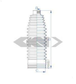 Пильник рульової рейки SPIDAN 84104