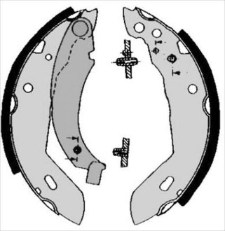Тормозные колодки барабанные STARLINE BC 04480