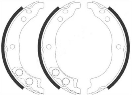 Тормозные колодки барабанные STARLINE BC 08900