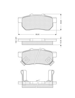 Гальмівні колодки дискові STARLINE BD S149