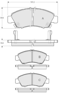 Тормозные колодки дисковые STARLINE BD S151