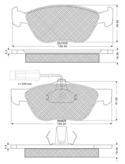 Тормозные колодки дисковые STARLINE BD S162