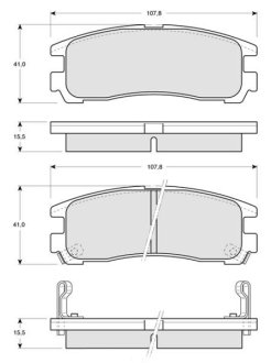 Тормозные колодки дисковые STARLINE BD S230