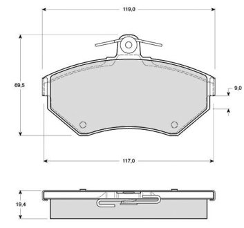 Тормозные колодки дисковые STARLINE BD S297