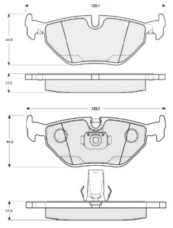 Тормозные колодки дисковые STARLINE BD S819P