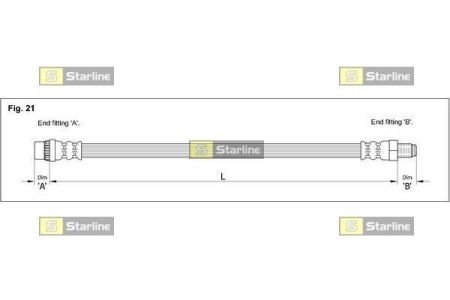 Тормозной шланг STARLINE HA DA.1226