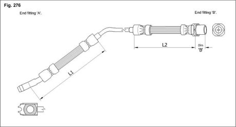 Тормозной шланг STARLINE HA E.1219