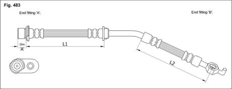 Гальмівний шланг STARLINE HA ST.1193