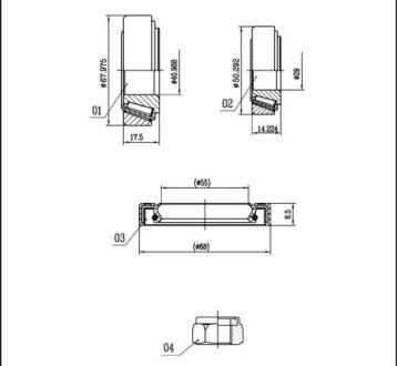 Подшипник ступицы STARLINE LO 00802