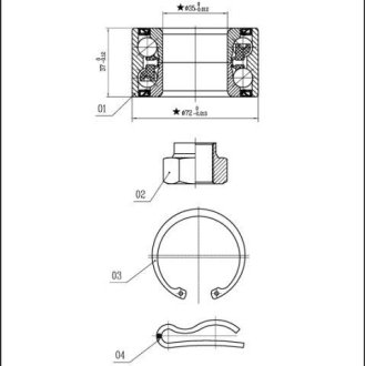 Подшипник колесный STARLINE LO 00915