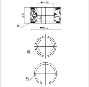 Подшипник колеса STARLINE LO01326