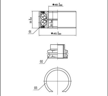 Підшипник колісний STARLINE LO 01438