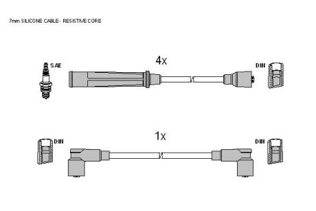 Комплект кабелів запалювання STARLINE ZK 3714