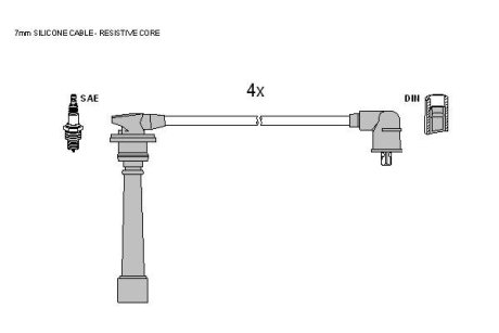 Комплект кабелей зажигания STARLINE ZK 5142