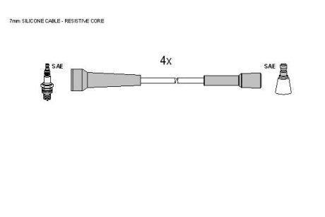 Комплект кабелей зажигания STARLINE ZK 7004