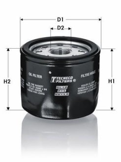 Фильтр масляный (h=74,5-76mm) Tecneco OL2201