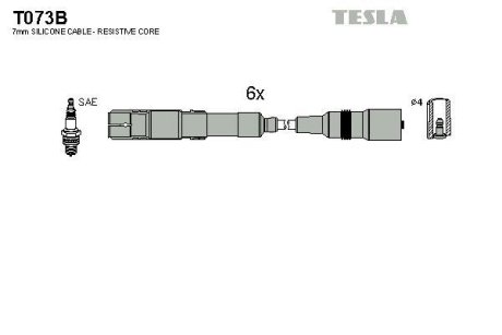 Провода высоковольтные, комплект TESLA T073B