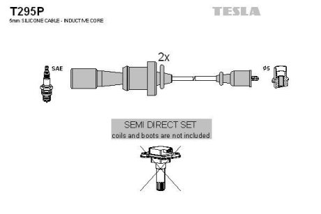 Комплект кабелей зажигания TESLA T295P