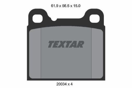 Комплект гальмівних колодок TEXTAR 2003402