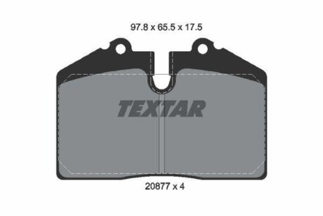 Комплект гальмівних колодок TEXTAR 2087708