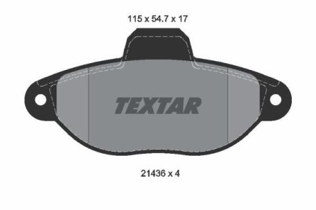 Комплект гальмівних колодок TEXTAR 2143602