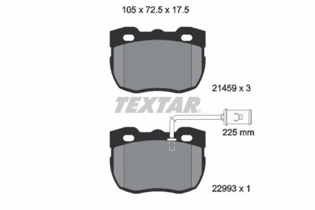 Комплект гальмівних колодок TEXTAR 2145905