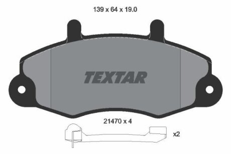 Комплект гальмівних колодок TEXTAR 2147002
