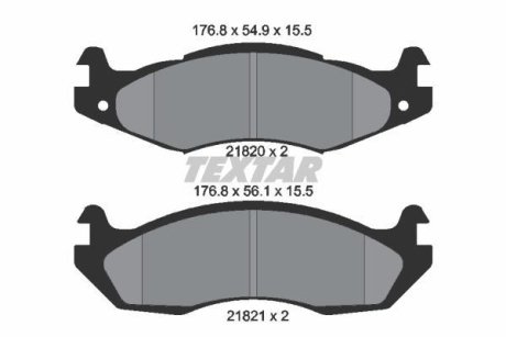 Тормозные колодки, дисковые TEXTAR 2182001