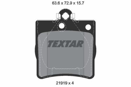 Комплект гальмівних колодок TEXTAR 2191903