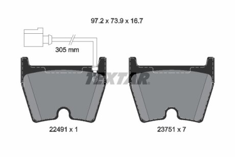 Тормозные колодки AUDI RS3/RSQ3/TT "F "13>> TEXTAR 2249101